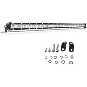 Willpower Barra de luz LED de una sola fila de 20 pulgadas de 90 W, haz combinado de luz delgada,