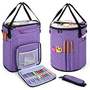 Bolsa para conjunto de tejido Teamoy, organizador de almacenamiento para el hilado con divisores