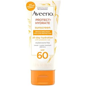 Aveeno Protect + Hydrate Moisturizing Body Sunscreen Lotion with Broad Spectrum SPF 60 &amp;
