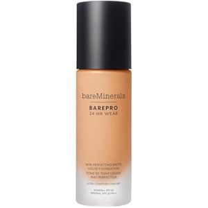 bareMinerals Barepro 24HR Wear Base líquida mate Mineral SPF 20, maquillaje de base de cobertura
