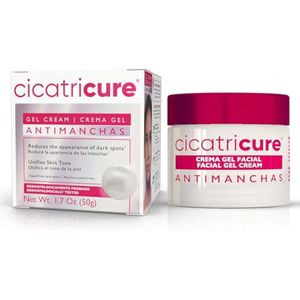 Cicatricure Hidratante facial, crema de gel hidratante iluminadora antimanchas, reduce las manchas