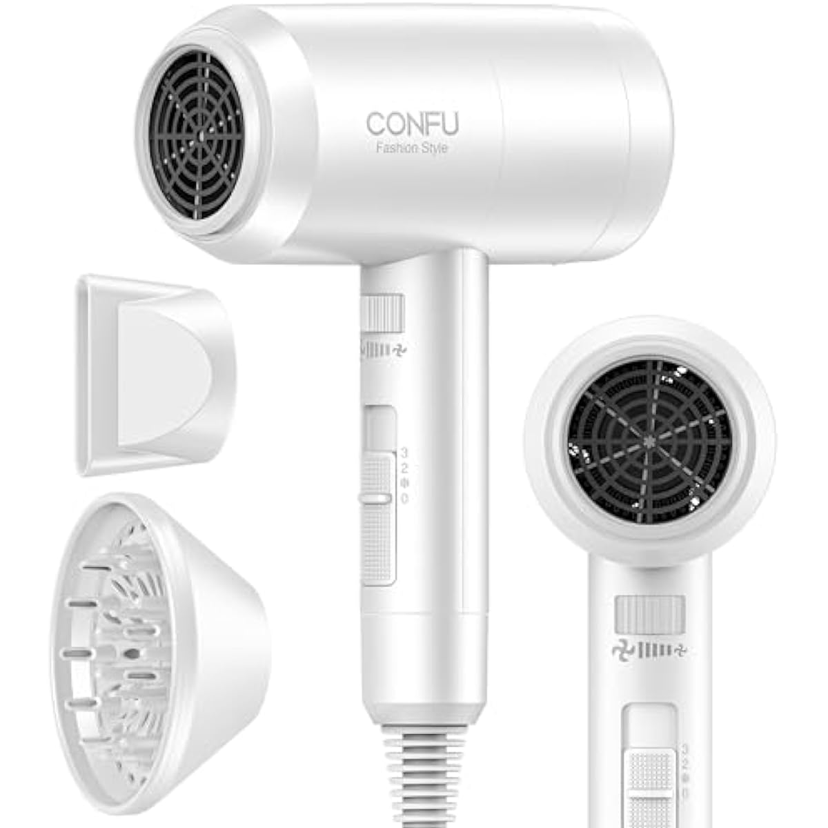 Pelo Ondulado Difusor Pelo Hombre CONFU Secador De Pelo Con