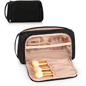 Bolsa de maquillaje pequeña, bolsa de maquillaje, organizador de cosméticos de viaje para mujeres y