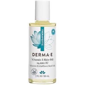 Derma E Aceite para la piel con vitamina E, aceite facial de 14,000 UI con aceite de cártamo,