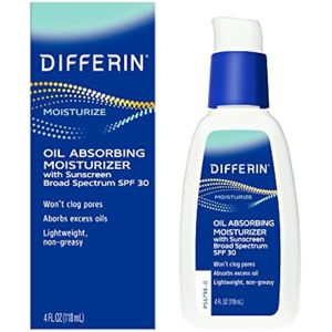 Protector solar facial de los fabricantes del gel Differin, hidratante absorbente de grasa con SPF