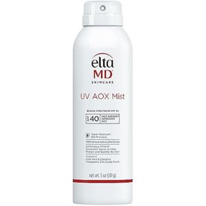 EltaMD UV AOX Mist Mineral Sunscreen Spray, SPF 40 Body Sunscreen Spray Broad Spectrum Formula