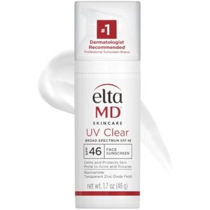 EltaMD UV Clear Face Sunscreen, Protects and Calms Sensitive Skin and Acne-Prone Skin, Lightweight,