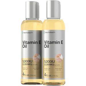 Aceite natural de vitamina E | 5000 UI | Paquete económico de 8 onzas (2 x 4 onzas), para piel,