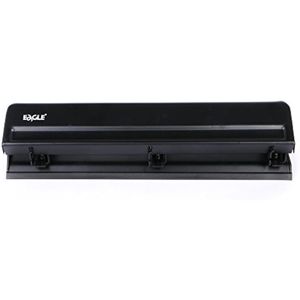 Eagle computadora 3 agujeros, 12 hojas de capacidad, Negro