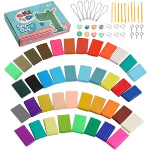Kit de arcilla polimérica de 40 colores, kits de iniciación de arcilla para modelar para niños,