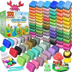 ESSENSON Arcilla seca al aire 100 colores, arcilla para modelar para niños, arcilla mágica de moldeo