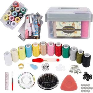 Kit de costura de alta calidad, suministros de costura portátiles para principiantes y accesorios de
