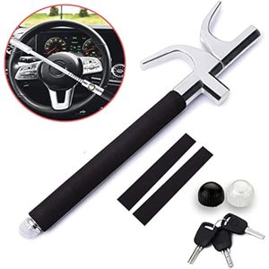 VaygWay Cerradura universal para volante de automóvil – Abrazadera de longitud antirrobo ajustable