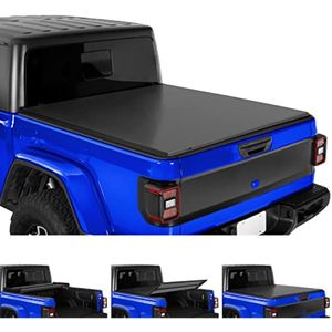 Tyger Auto T3 - Cubierta suave de triple pliegue para caja de camioneta compatible con Jeep