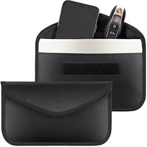 Paquete de 2 bolsas Faraday para llaves de automóvil y teléfono celular, funda para llaves