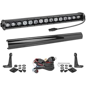 Barra de luz LED de una sola fila de 20 pulgadas con arnés de cableado, barra LED de la serie