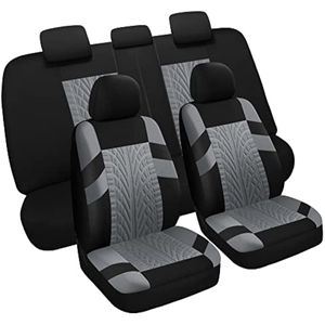 VarCozy Juego completo de fundas de asiento de automóvil, asiento delantero y trasero dividido para