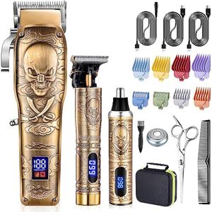 Roziapro Cortapelos para hombres, recortadora de pelo sin huecos, juego de recortadora de pelo