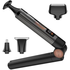 Hatteker Kit de afeitadora eléctrica mejorada para hombre, afeitadora de espalda, recortadora de