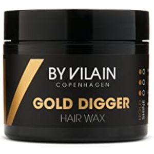 By Vilain Gold Digger - Cera para el cabello, acabado mate súper fuerte, aspecto de corte limpio,