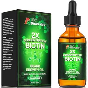 Aceite para el crecimiento de la barba, acondicionador con biotina de concentración 2X para el