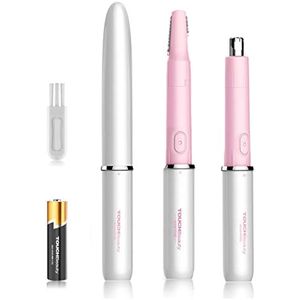 TOUCHBeauty Recortadora de pelo para cara, cejas, nariz, oídos, cuerpo, depilación, todo en uno,