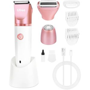 Ufree Maquinillas de afeitar eléctricas para mujer, cabello púbico, recortadora de bikini para