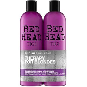 Tigi Tigi Bed Head Dumb Blonde Champú y acondicionador reconstructor Duo Pack, 50 onzas