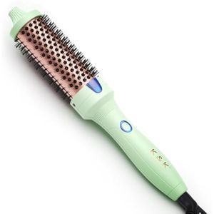 K&amp;K Cepillo térmico para un aspecto de soplado, cepillo redondo iónico de 1.5 pulgadas que hace