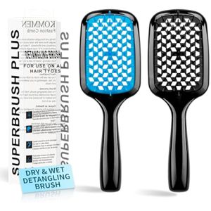 Cepillo de pelo desenredante, cepillo desenredante ventilado húmedo y seco, para cabello rizado