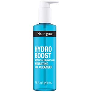 Neutrogena Hydro Boost Gel limpiador facial, limpiador facial suave hidratante y removedor de