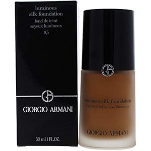 Giorgio Armani Luminous Silk Foundation - Base de maquillaje para mujer 8.5 bronceada cálida, 1 onza