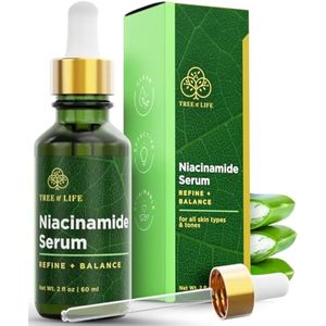 Tree of Life - Suero de niacinamida refinante (vitamina B3) con ácido hialurónico hidratante; refina