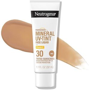 Neutrogena Purescreen+ Tinted Sunscreen for Face with SPF 30, Broad Spectrum Mineral Sunscreen with