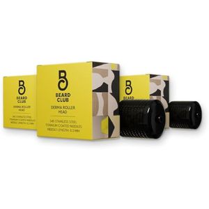 The Beard Club Derma Roller - Cabezal de repuesto para rodillo de 0.012 in, microagujas de titanio,