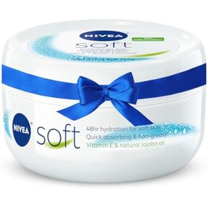 Nivea Crema suave y refrescante hidratante para rostro, cuerpo y manos, paquete de 3 frascos de 6.8