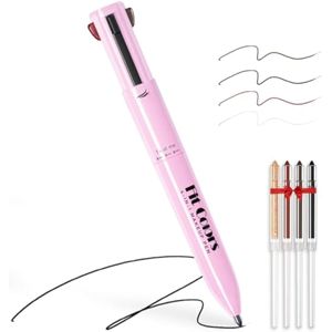 Bolígrafo de maquillaje 4 en 1, delineador de ojos de 4 colores, delineador de cejas y labios, todo