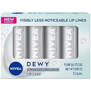NIVEA Dewy Lip Care con ácido hialurónico, el bálsamo labial deja líneas de labios visiblemente
