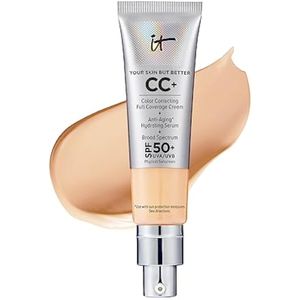 IT Cosmetics Your Skin But Better CC+ - Crema correctora de color, base de cobertura completa, suero