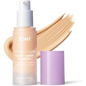 JOAH Crystal Glow - Base de maquillaje coreano 2 en 1 multitarea con base facial borrosa,