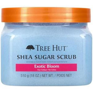 Tree Hut Exotic Bloom - Exfoliante de azúcar de karité, 18 onzas, exfoliante ultra hidratante para