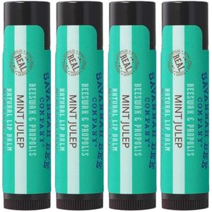 Savannah Bee Company Mint Julep Lip Balm, 0.15 onzas (paquete de 4)