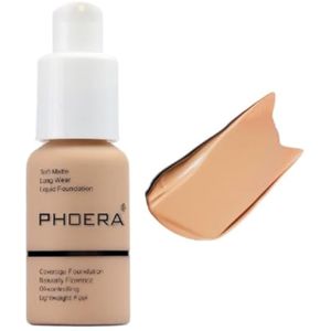PHOERA - Base líquida mate suave impecable 24 horas con control de aceite corrector de maquillaje (1