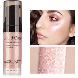 SACE LADY Iluminador líquido de maquillaje brillante y brillante, iluminador radiante ultra suave