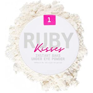 Ruby Kisses Instant Bake Undereye Powder - Polvo vegano, libre de crueldad animal para iluminar los