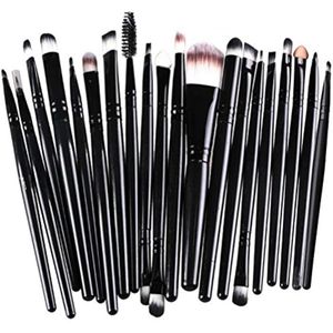 Juego de 20 brochas de maquillaje Pimoys para maquillaje profesional, delineador de ojos para base,