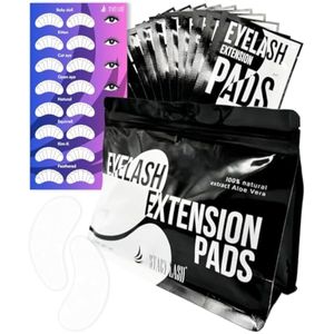 Stacy - Juego de 100 pares de almohadillas de gel para extensión de pestañas de alta calidad para