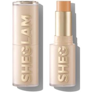 SHEGLAM Imán de piel de alta cobertura, base de maquillaje de cara media de larga duración para todo