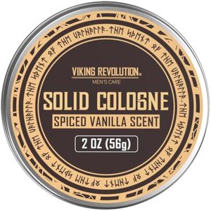 Viking Revolution Colonia sólida de vainilla especiada para hombres, bálsamo de 2 onzas, cera de