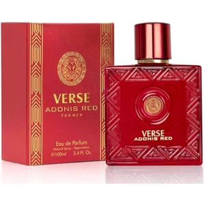 NovoGlow Verse Adonis Red - Eau De Parfum Spray para hombres de 3.4 fl oz - Perfume en aerosol para